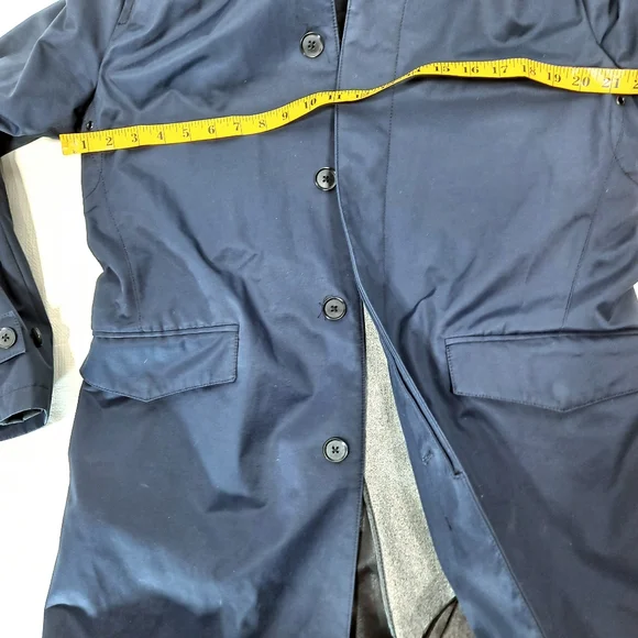 Banana Republic Navy Blue Fleece Lined Trench Coat